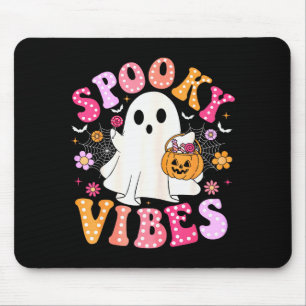 Alfombrilla De Ratón Vibraciones Soky Fantasma Halloween Retro Groovy M