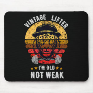 Alfombrilla De Ratón Vibrador vintage que soy viejo, no débil