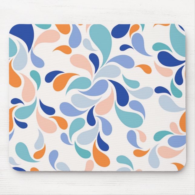 Alfombrilla De Ratón Vibrant Abstract Splash Pattern Mouse Pad (Frente)