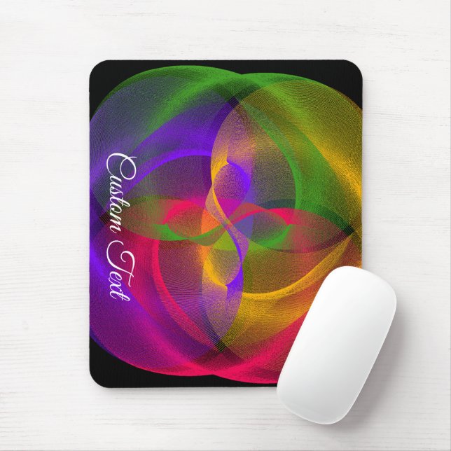 Alfombrilla De Ratón Vibrant Geometric Glossy Finish Mouse Pad (Con ratón)