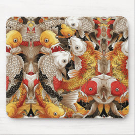 Alfombrilla De Ratón Vibrante armonía de Koi - Japonés Koi Fish Seamles