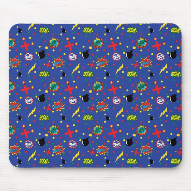 Alfombrilla De Ratón Vibrante diseño de superhéroes (Frente)