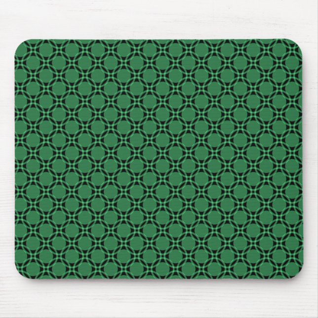 Alfombrilla De Ratón Vibrante Green Funky Circles Mousepad (Frente)