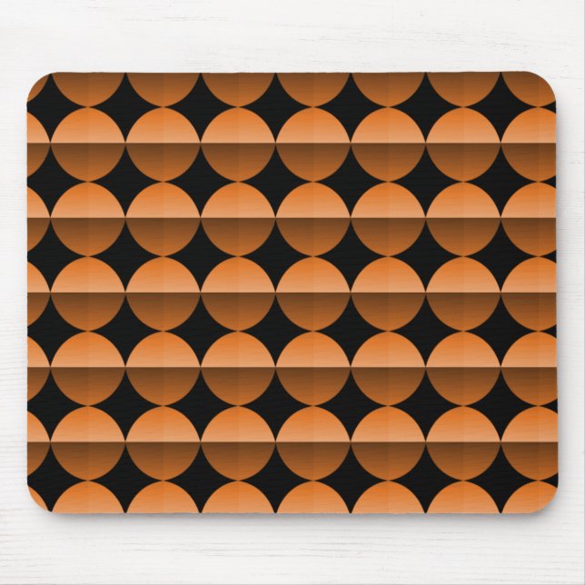 Alfombrilla De Ratón Vibrante Naranja Retro Flair Mousepad (Frente)