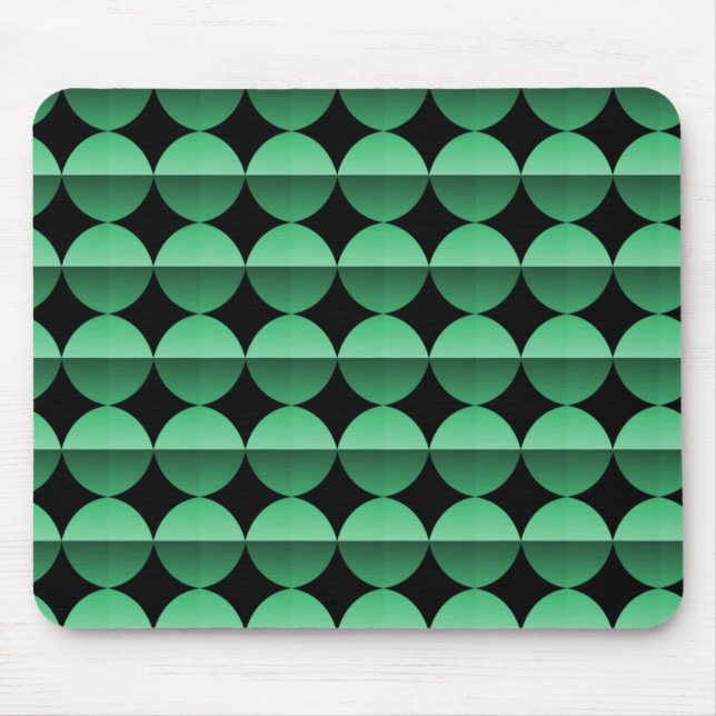 Alfombrilla De Ratón Vibrante Retro Verde Flair Mousepad (Frente)