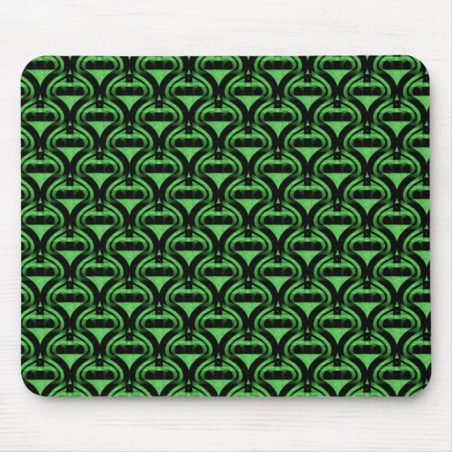 Alfombrilla De Ratón Vibrante Retro Verde Guay Mousepad (Frente)