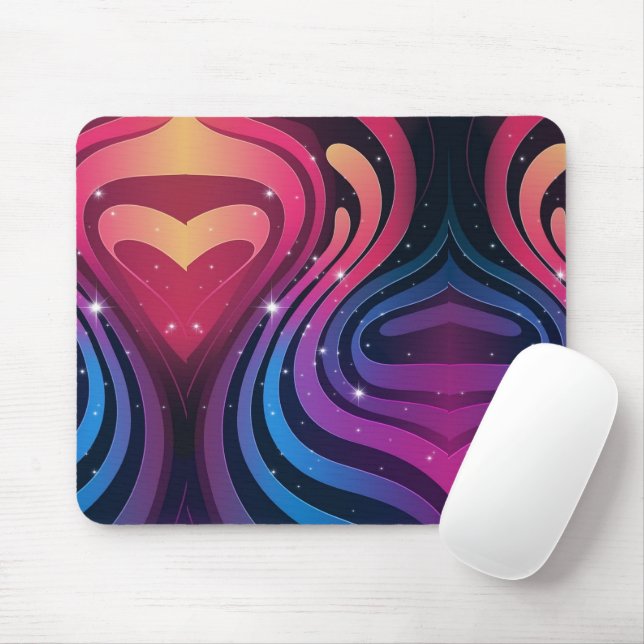 Alfombrilla De Ratón Vibrante Swirls: Fondo de escritorio de degradado (Con ratón)