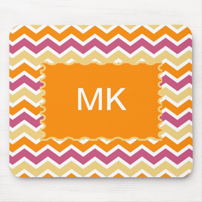 Alfombrilla De Ratón Vibrante ZigZag tribal (Frente)