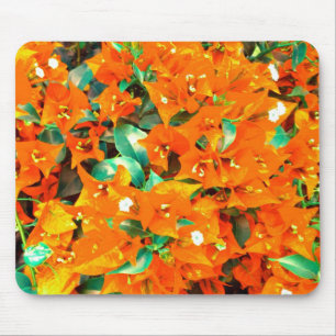 Alfombrilla De Ratón Vibrantes Flores de Buganvilla Naranja