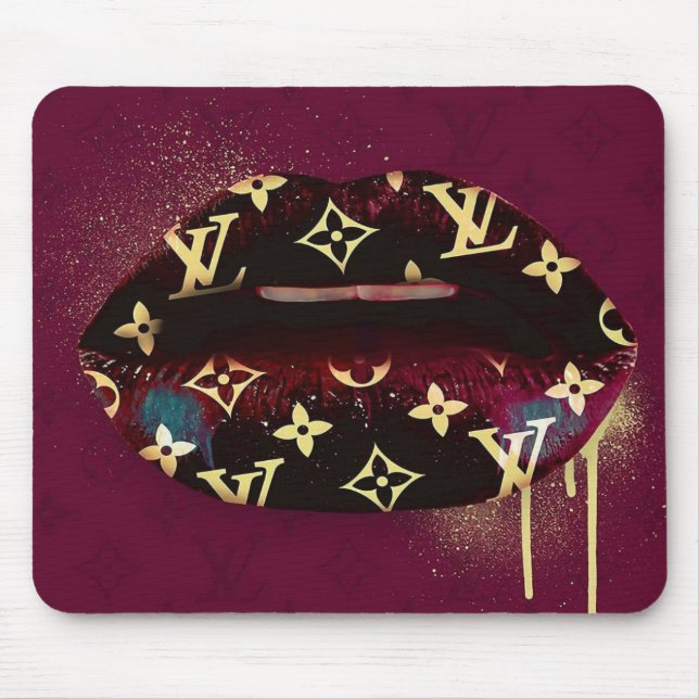 Alfombrilla De Ratón Vibrantes labios de Bougie (Frente)