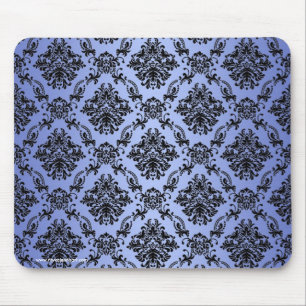 Alfombrilla De Ratón Victorian gótico azul barroco Mousepad