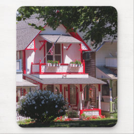 Alfombrilla De Ratón Victoriano rojo y blanco - Viñedo de Martha