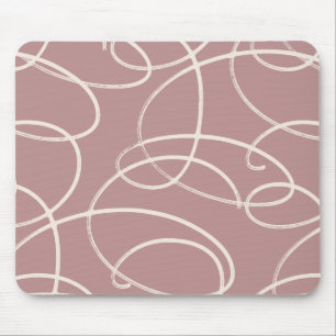 Alfombrilla De Ratón Vid abstracta enroscante Rosa escritorio textura