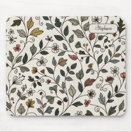 Alfombrilla De Ratón Vid floral personalizada caprichosa