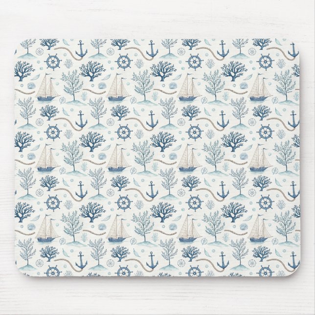 Alfombrilla De Ratón Vida Costera Océanos Azules (Frente)