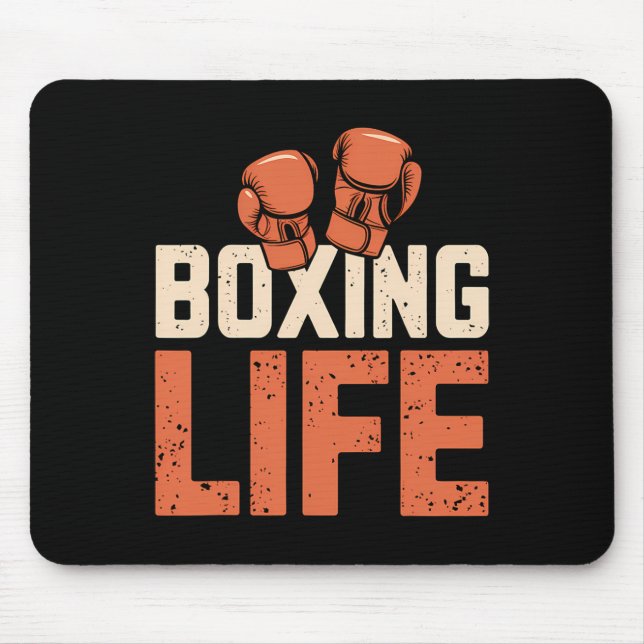 Alfombrilla De Ratón Vida De Boxeo Para Boxeadores Profesionales Amateu (Frente)