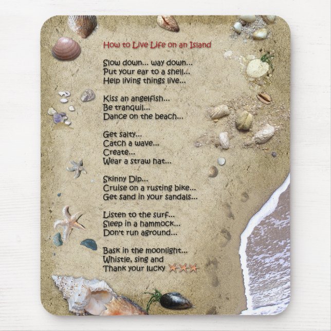 Alfombrilla De Ratón Vida en la isla (Frente)