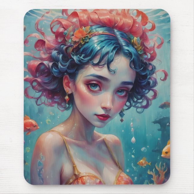 Alfombrilla De Ratón Vida en una pecera no2 almohadilla de ratón (Frente)