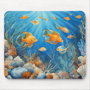 Alfombrilla De Ratón Vida Marina con Peces Exóticos