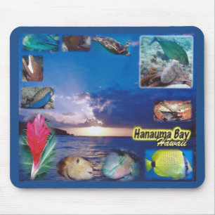 Alfombrilla De Ratón Vida marina de la bahía de Hawaii Hanauma