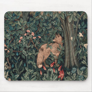 Alfombrilla De Ratón Vida silvestre William Morris Greenery Fox