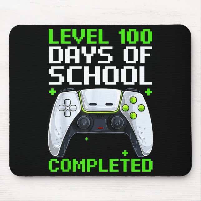 Alfombrilla De Ratón Video Gamer Student 100th Day Teacher 100 Days Of  (Frente)