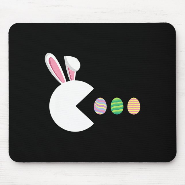 Alfombrilla De Ratón Videojuego Bunny Eggs Easter Gamer Niños Chicos Bo (Frente)