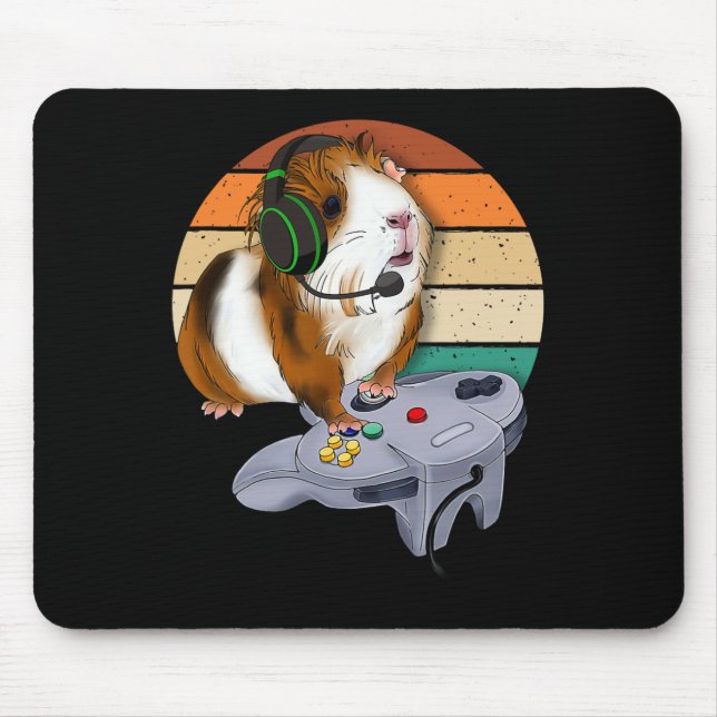 Alfombrilla De Ratón Videojuego de cerdo Regalo de animales salvajes Gu (Frente)