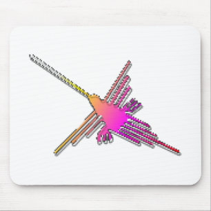 Alfombrilla De Ratón Videojuego retro de 8 bits Nazca Lines Hummingbird
