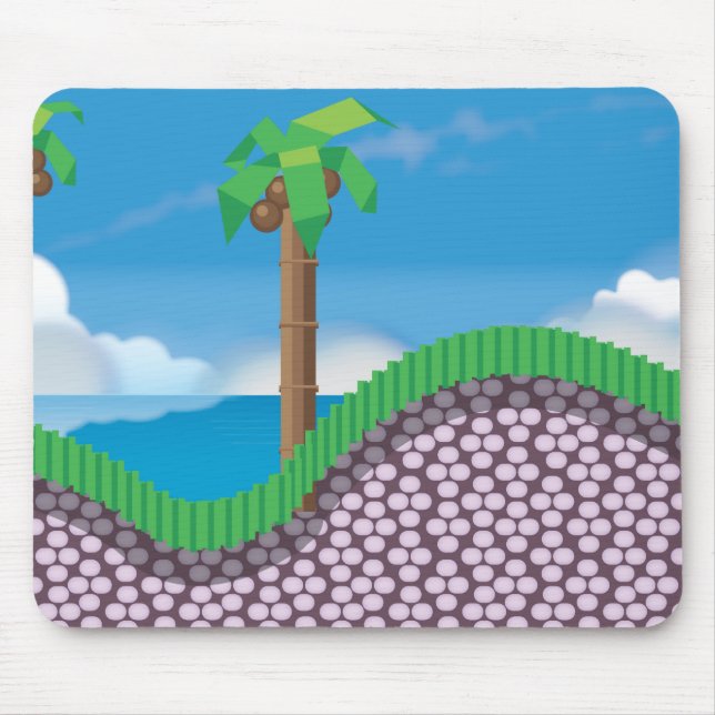 Alfombrilla De Ratón Videojuego vintage Palm Trees. (Frente)