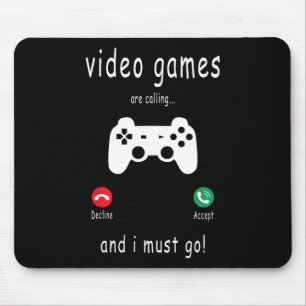 Alfombrilla De Ratón Videojuegos Llaman Y Debo Ir - Divertido Gami
