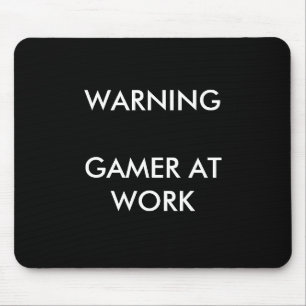 Alfombrilla De Ratón Videojugador en el trabajo Mousepad