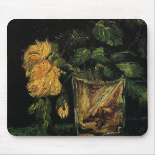 Alfombrilla De Ratón Vidrio con Rosas por Vincent van Gogh