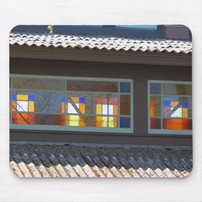 Alfombrilla De Ratón Vidrio Manchado de Tabernáculo - Viñedo de Martha (Frente)