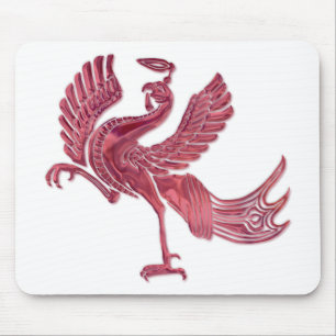 Alfombrilla De Ratón Vidrio rojo de Bird