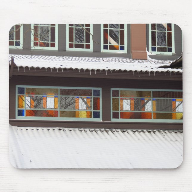 Alfombrilla De Ratón Vidrio y cíclicas manchados - Viñedo de Martha (Frente)