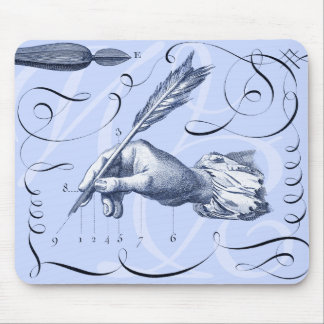 Alfombrilla De Ratón Vieja caligrafía elegante Mousepad con sus