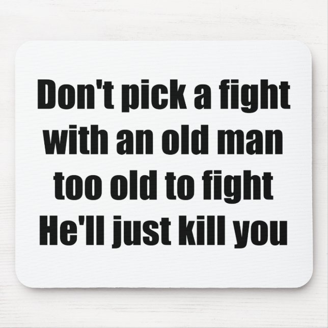 Alfombrilla De Ratón Viejo hombre (Frente)