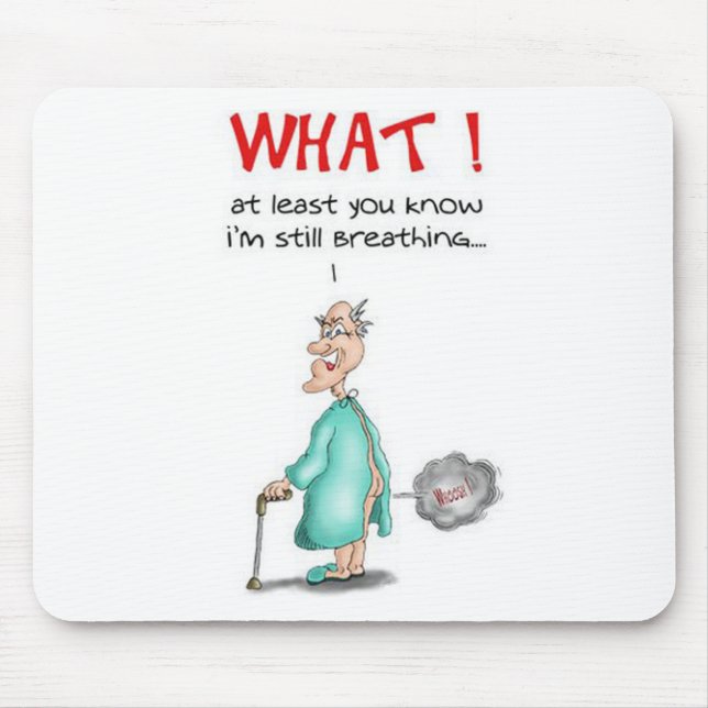 Alfombrilla De Ratón Viejo hombre Farting (Frente)