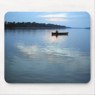 Alfombrilla De Ratón Viejo hombre y río