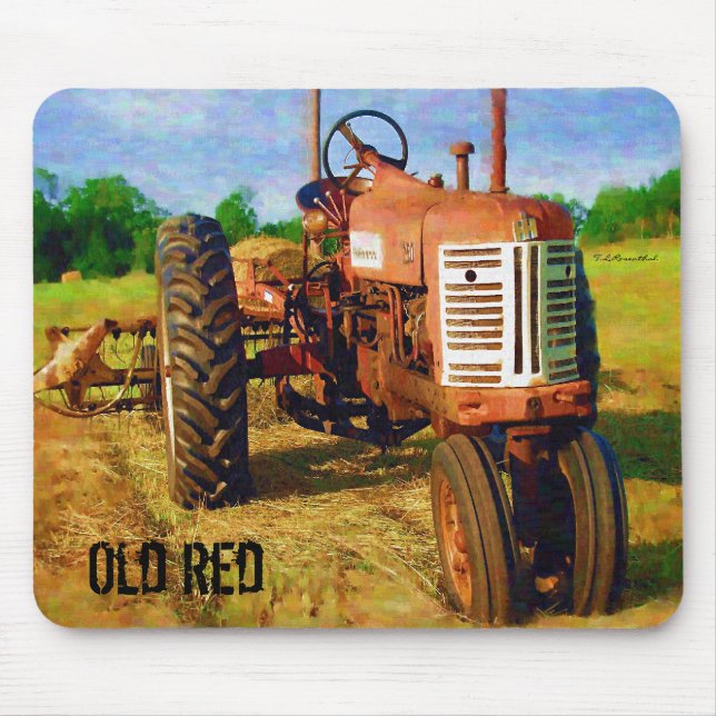 Alfombrilla De Ratón Viejo rojo (Frente)