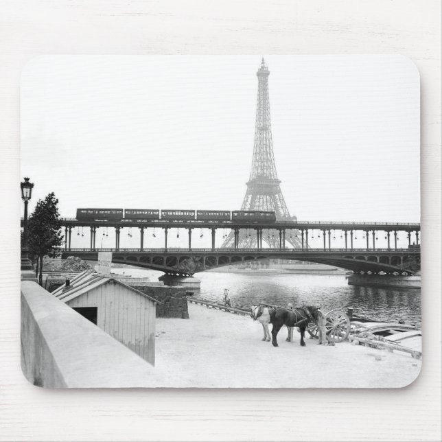 Alfombrilla De Ratón Viejo Torre Eiffel foto París Francia 1800 (Frente)
