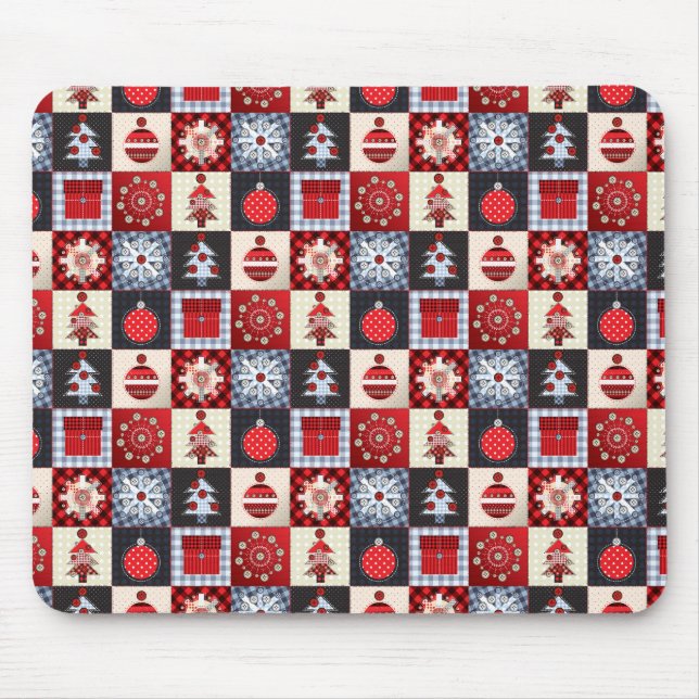 Alfombrilla De Ratón Viejos Navidades de moda (Frente)
