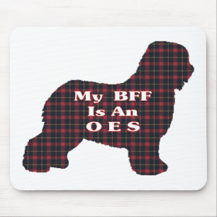 Alfombrilla De Ratón Viejos regalos de BFF de Sheepdog en inglés