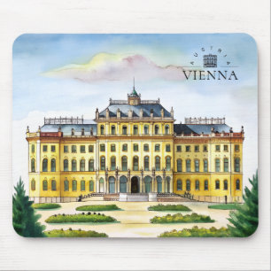 Alfombrilla De Ratón Viena Austria Acuarela Ciudad Recuerdo de Viaje