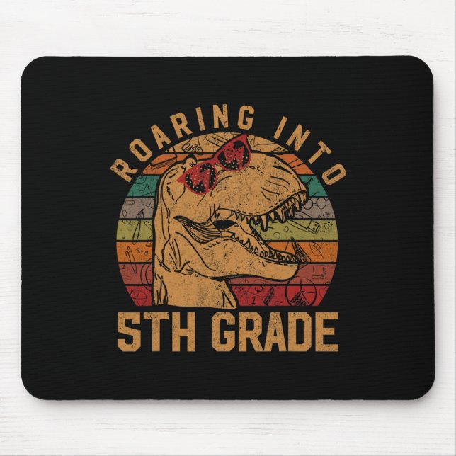 Alfombrilla De Ratón Viendo a la escuela en quinto grado, regalo de qui (Frente)