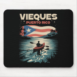 Alfombrilla De Ratón Vieques Isla de Puerto Rico Recuerdo Bandera Puert