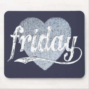 Alfombrilla De Ratón Viernes Amor en Chalk