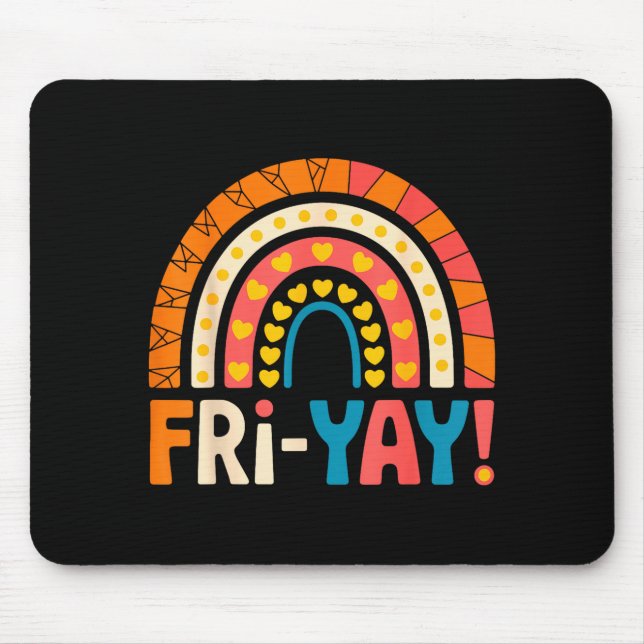 Alfombrilla De Ratón Viernes Feliz Viernes Maestro Meme Escolar  (Frente)