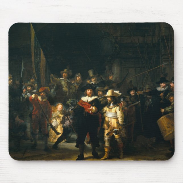 Alfombrilla De Ratón Vigilancia nocturna - Rembrandt (Frente)